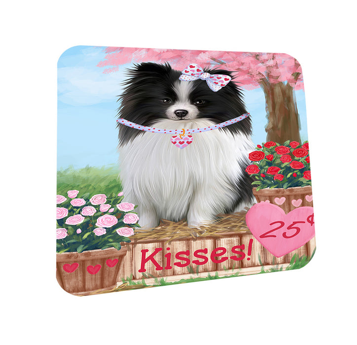 Rosie 25 Cent Kisses Pomeranian Dog Coasters Set of 4 CST55945