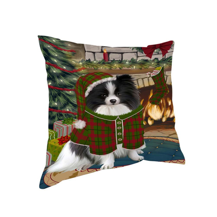 The Stocking was Hung Pomeranian Dog Pillow PIL71176
