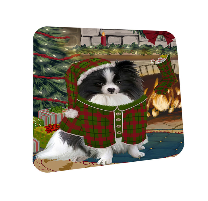 The Stocking was Hung Pomeranian Dog Coasters Set of 4 CST55520