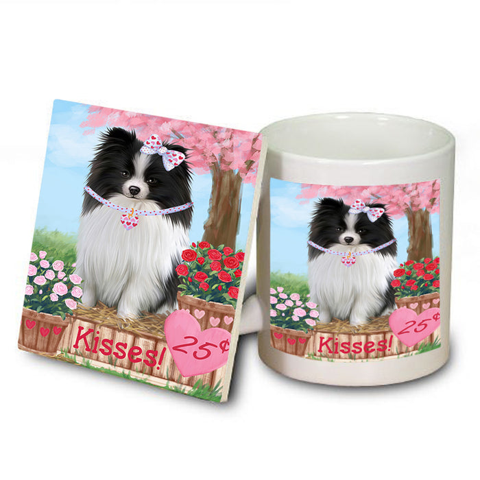 Rosie 25 Cent Kisses Pomeranian Dog Mug and Coaster Set MUC55979