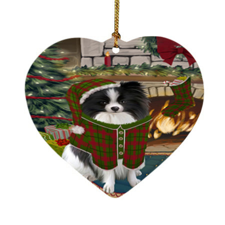 The Stocking was Hung Pomeranian Dog Heart Christmas Ornament HPOR55918