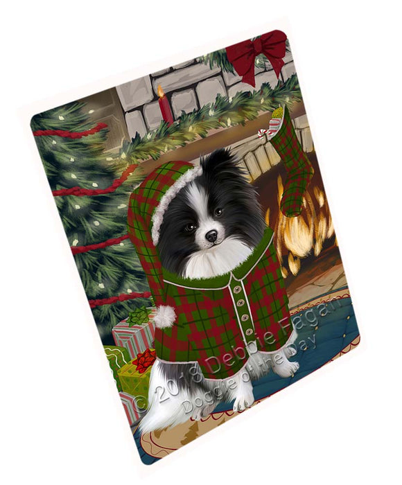 The Stocking was Hung Pomeranian Dog Large Refrigerator / Dishwasher Magnet RMAG95640