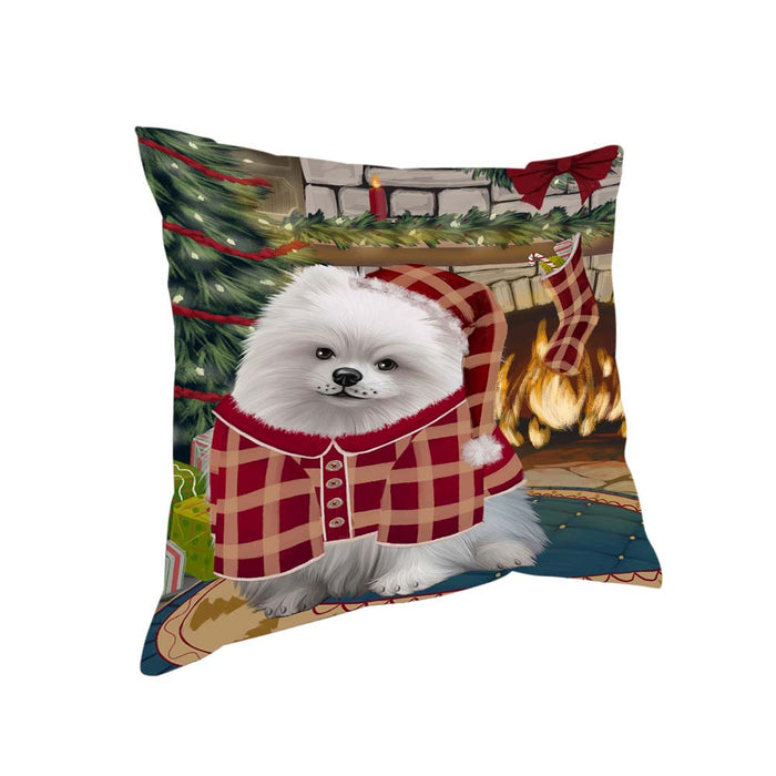The Stocking was Hung Pomeranian Dog Pillow PIL71180