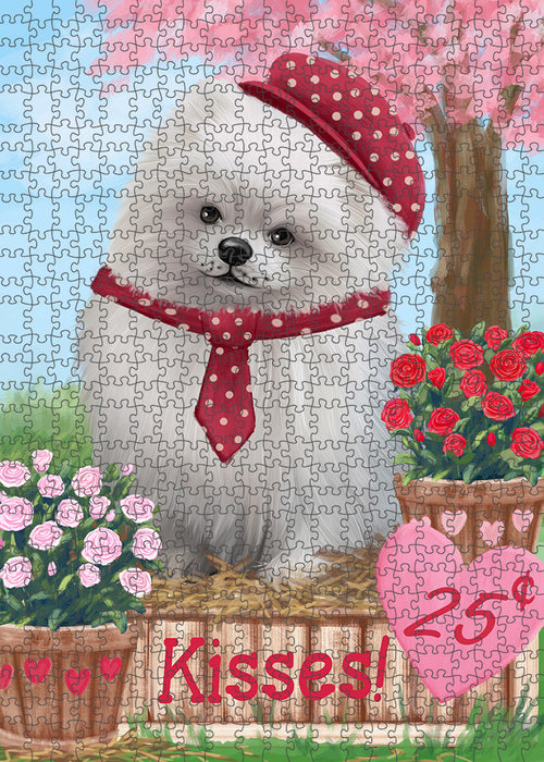 Rosie 25 Cent Kisses Pomeranian Dog Puzzle with Photo Tin PUZL92156
