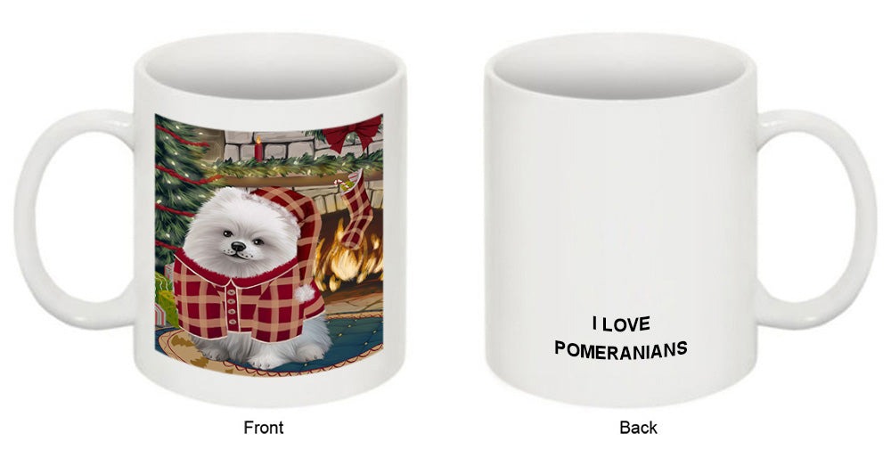 The Stocking was Hung Pomeranian Dog Coffee Mug MUG50961