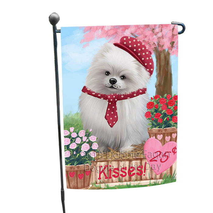Rosie 25 Cent Kisses Pomeranian Dog Garden Flag GFLG56536