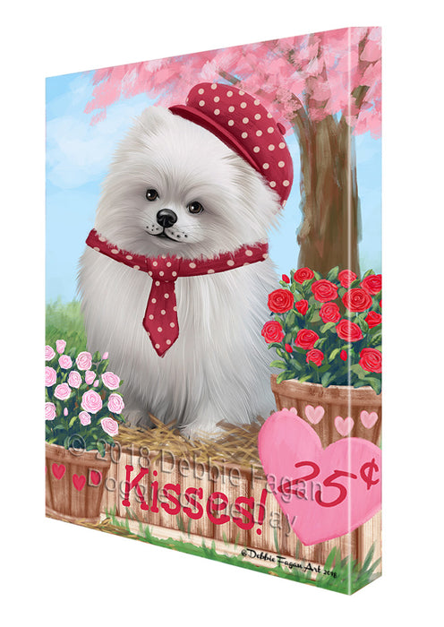 Rosie 25 Cent Kisses Pomeranian Dog Canvas Print Wall Art Décor CVS126116