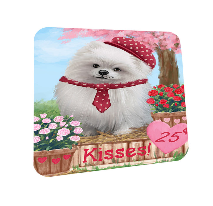 Rosie 25 Cent Kisses Pomeranian Dog Coasters Set of 4 CST55946