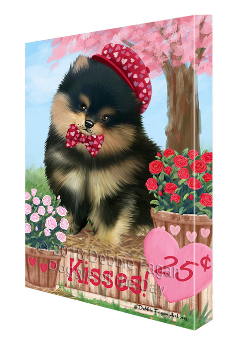 Rosie 25 Cent Kisses Pomeranian Dog Canvas Print Wall Art Décor CVS126125