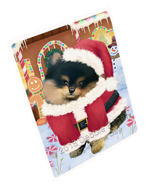 Christmas Gingerbread House Candyfest Pomeranian Dog Cutting Board C74577