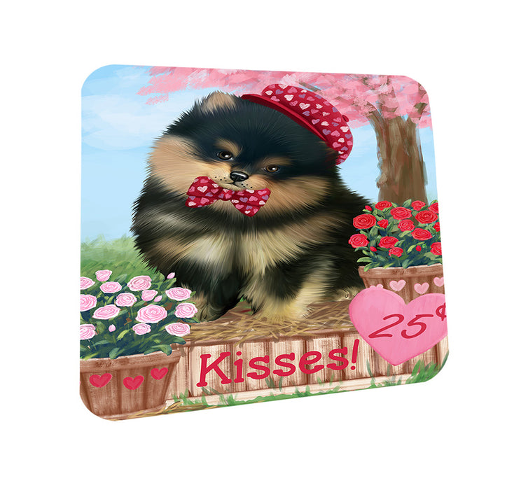 Rosie 25 Cent Kisses Pomeranian Dog Coasters Set of 4 CST55947