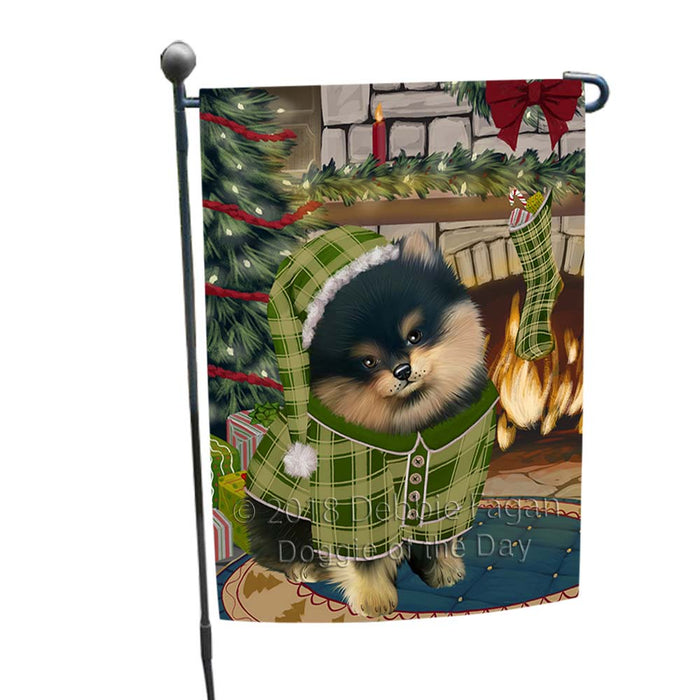 The Stocking was Hung Pomeranian Dog Garden Flag GFLG55857