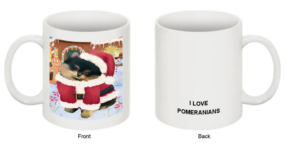 Christmas Gingerbread House Candyfest Pomeranian Dog Coffee Mug MUG51878