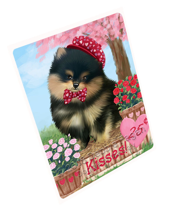 Rosie 25 Cent Kisses Pomeranian Dog Magnet MAG73104 (Small 5.5" x 4.25")