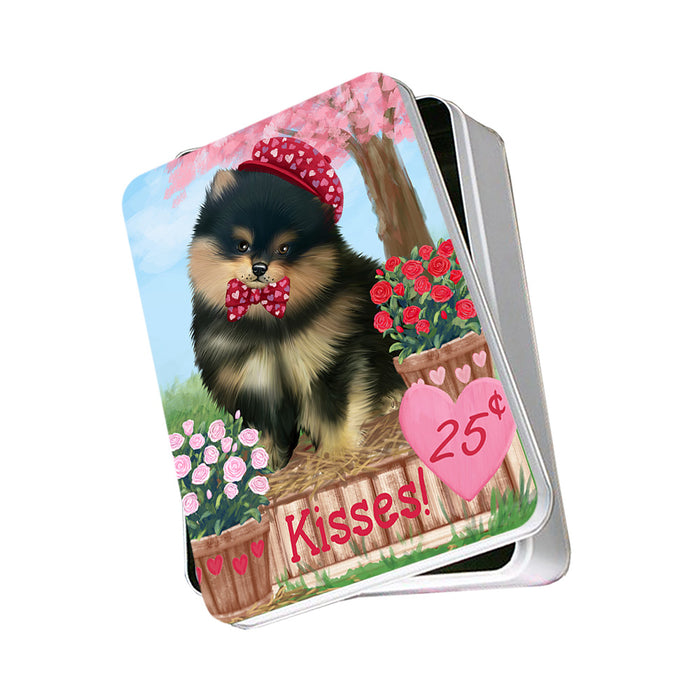 Rosie 25 Cent Kisses Pomeranian Dog Photo Storage Tin PITN55932