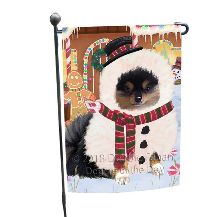 Christmas Gingerbread House Candyfest Pomeranian Dog Garden Flag GFLG57109