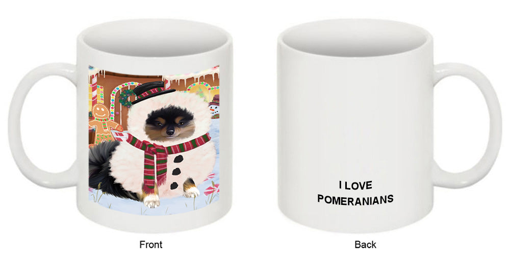 Christmas Gingerbread House Candyfest Pomeranian Dog Coffee Mug MUG51879