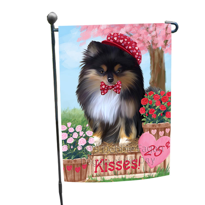 Rosie 25 Cent Kisses Pomeranian Dog Garden Flag GFLG56538