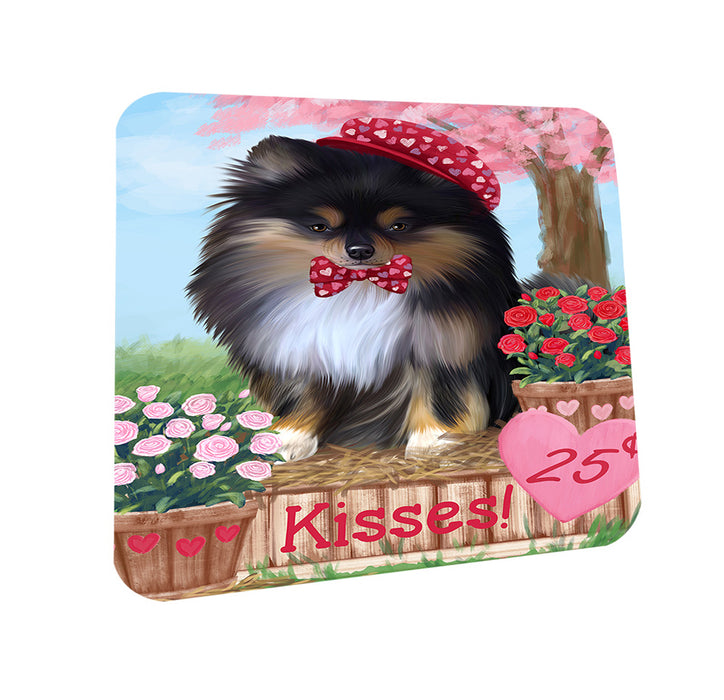Rosie 25 Cent Kisses Pomeranian Dog Coasters Set of 4 CST55948