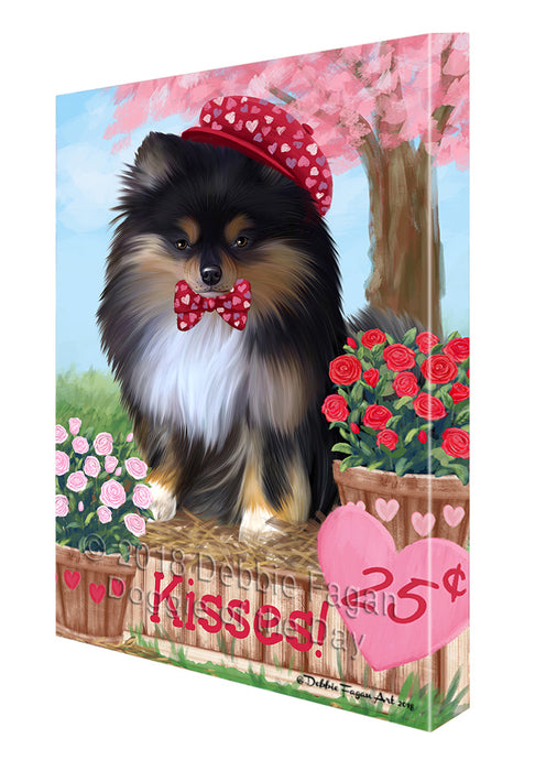 Rosie 25 Cent Kisses Pomeranian Dog Canvas Print Wall Art Décor CVS126134