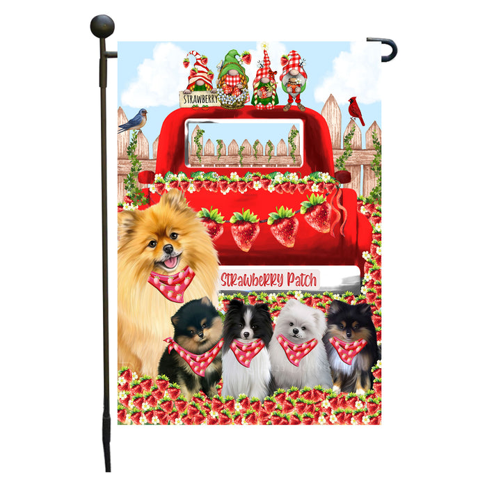 Pomeranian Dogs Garden Flag: Explore a Variety of Custom Designs, Double-Sided, Personalized, Weather Resistant, Garden Outside Yard Decor, Dog Gift for Pet Lovers