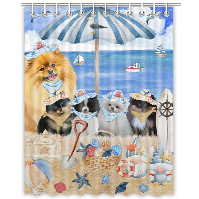 Pomeranian Shower Curtain: Explore a Variety of Designs, Custom, Personalized, Waterproof Bathtub Curtains for Bathroom with Hooks, Gift for Dog and Pet Lovers