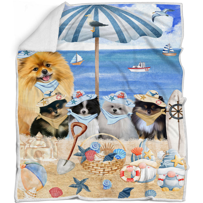 Pomeranian Blanket: Explore a Variety of Designs, Personalized, Custom Bed Blankets, Cozy Sherpa, Fleece and Woven, Dog Gift for Pet Lovers