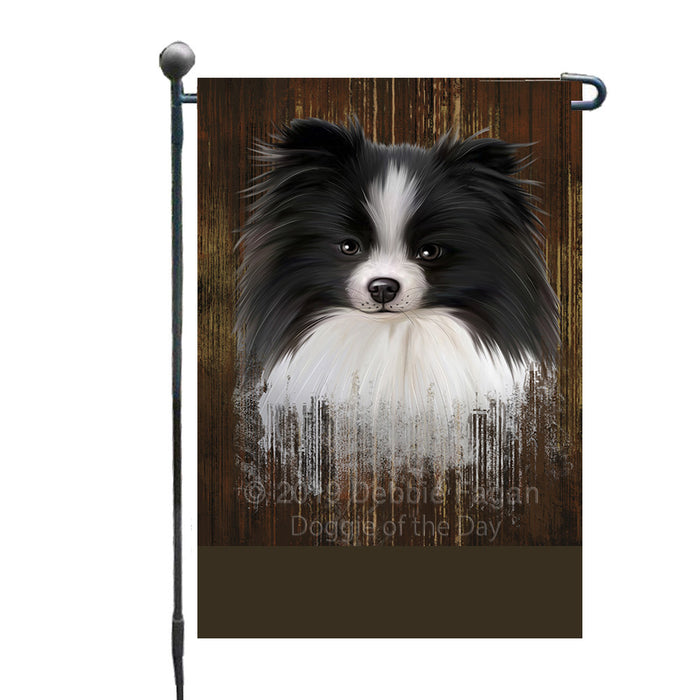 Personalized Rustic Pomeranian Dog Custom Garden Flag GFLG63589