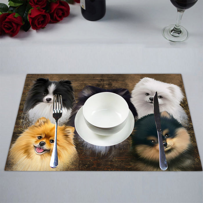 Rustic Pomeranian Dogs Placemat