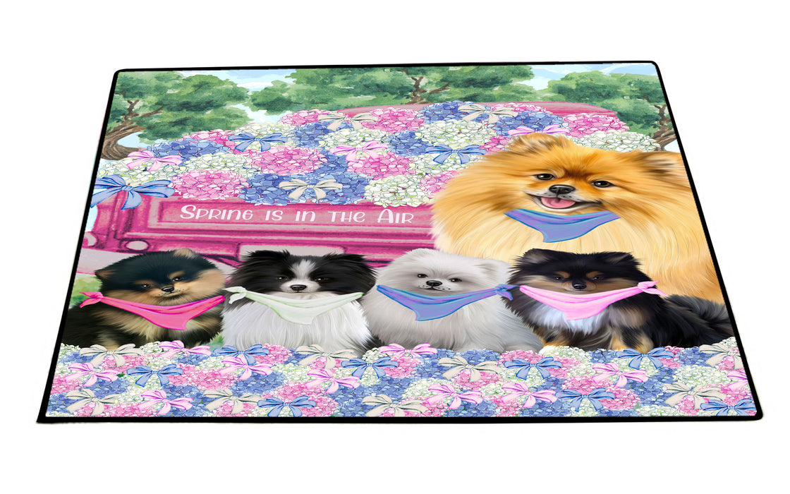 Pomeranian Floor Mat: Explore a Variety of Designs, Custom, Personalized, Anti-Slip Door Mats for Indoor and Outdoor, Gift for Dog and Pet Lovers