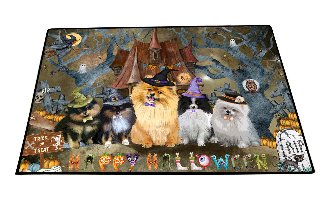 Pomeranian Floor Mats: Explore a Variety of Designs, Personalized, Custom, Halloween Anti-Slip Doormat for Indoor and Outdoor, Dog Gift for Pet Lovers
