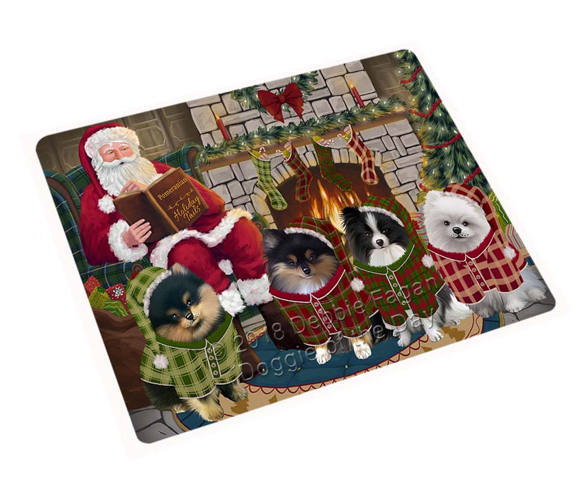 Christmas Cozy Holiday Tails Pomeranians Dog Cutting Board C71265