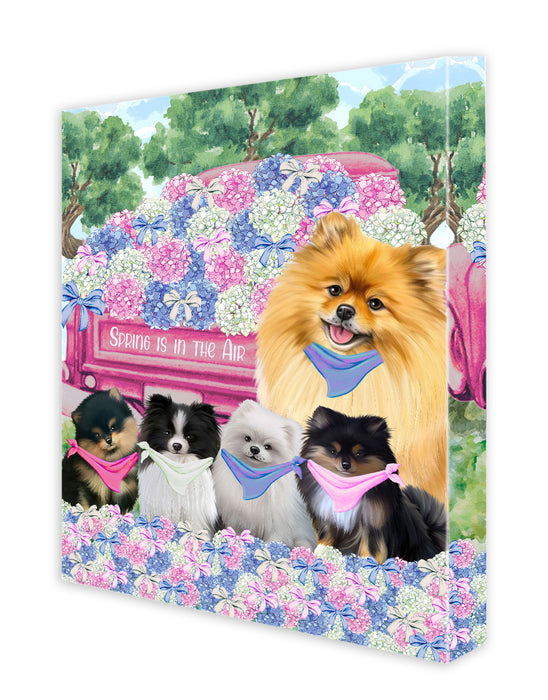 Pomeranian Canvas: Explore a Variety of Designs, Custom, Digital Art Wall Painting, Personalized, Ready to Hang Halloween Room Decor, Pet Gift for Dog Lovers