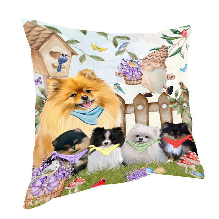 Pomeranian Throw Pillow: Explore a Variety of Designs, Cushion Pillows for Sofa Couch Bed, Personalized, Custom, Dog Lover's Gifts