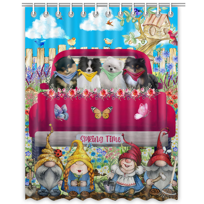 Pomeranian Shower Curtain, Explore a Variety of Custom Designs, Personalized, Waterproof Bathtub Curtains with Hooks for Bathroom, Gift for Dog and Pet Lovers