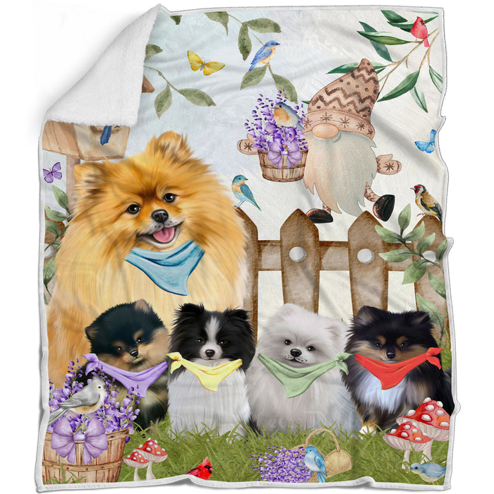 Pomeranian Blanket: Explore a Variety of Designs, Cozy Sherpa, Fleece and Woven, Custom, Personalized, Gift for Dog and Pet Lovers