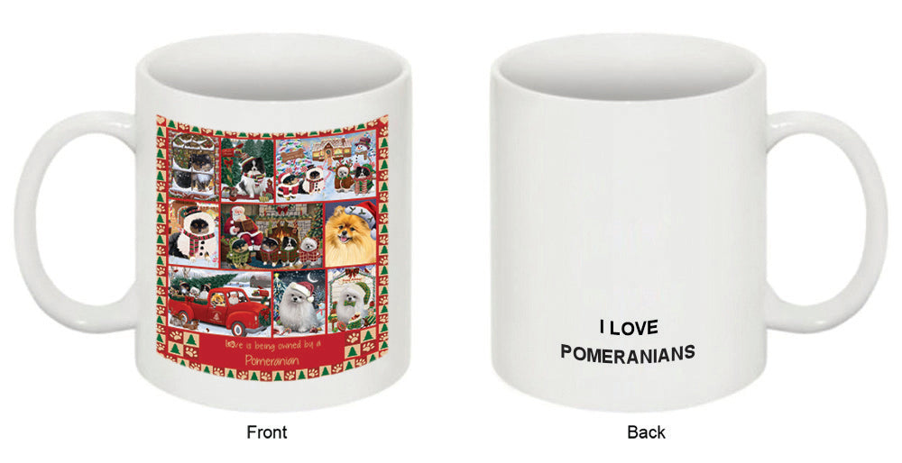 Love is Being Owned Christmas Pomeranian Dogs Coffee Mug MUG52641