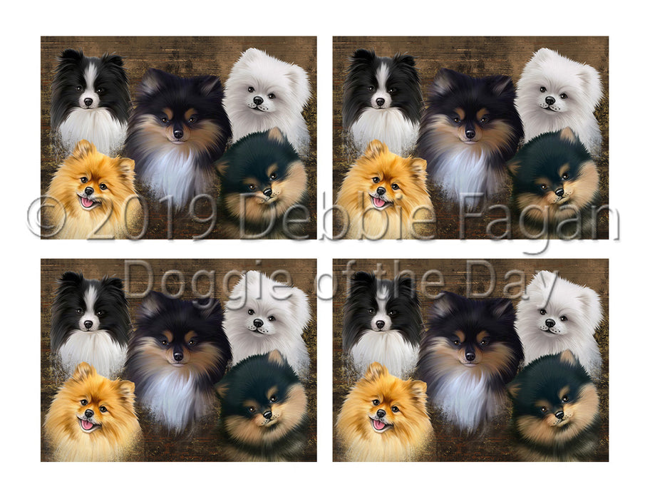 Rustic Pomeranian Dogs Placemat