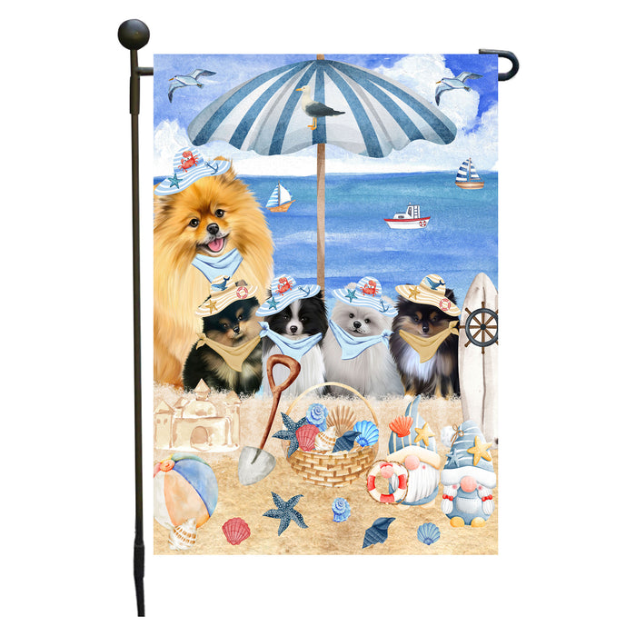 Pomeranian Dogs Garden Flag, Double-Sided Outdoor Yard Garden Decoration, Explore a Variety of Designs, Custom, Weather Resistant, Personalized, Flags for Dog and Pet Lovers