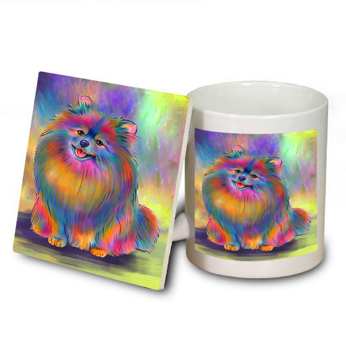 Paradise Wave Pomeranian Dog Mug and Coaster Set MUC56717
