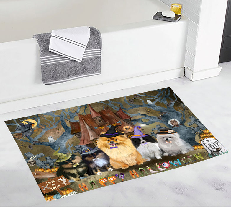 Pomeranian Anti-Slip Bath Mat, Explore a Variety of Designs, Soft and Absorbent Bathroom Rug Mats, Personalized, Custom, Dog and Pet Lovers Gift