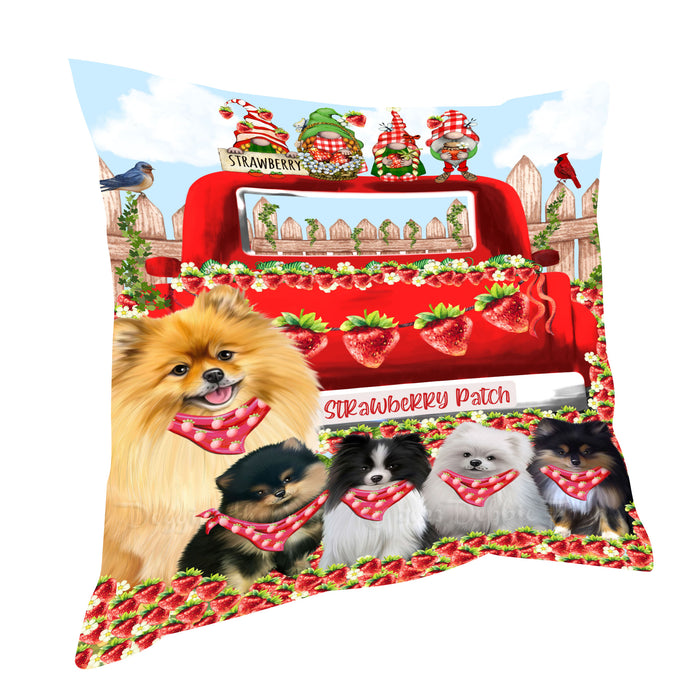 Pomeranian Pillow: Explore a Variety of Designs, Custom, Personalized, Throw Pillows Cushion for Sofa Couch Bed, Gift for Dog and Pet Lovers