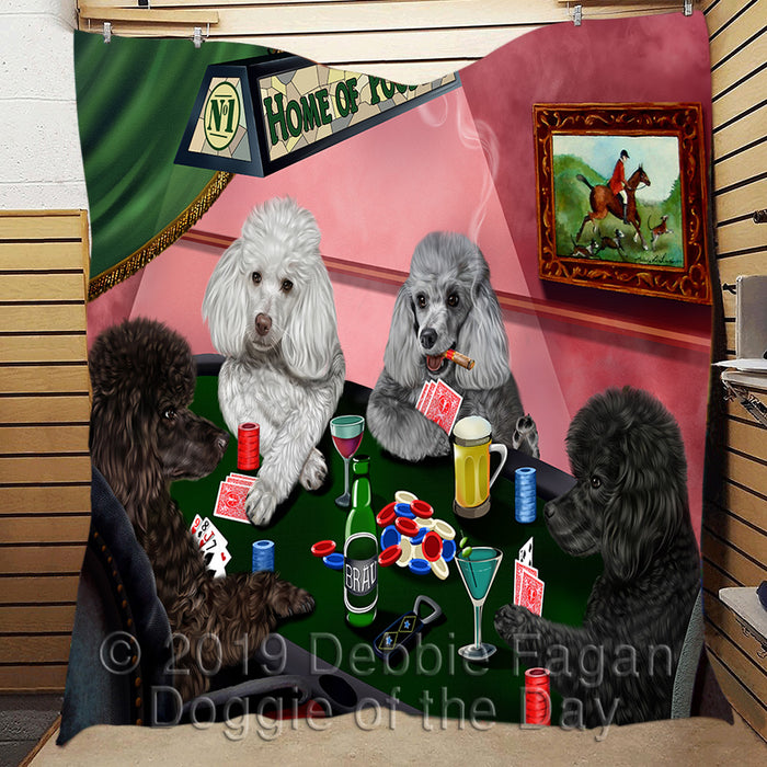 Home of  Poodle Dogs Playing Poker Quilt