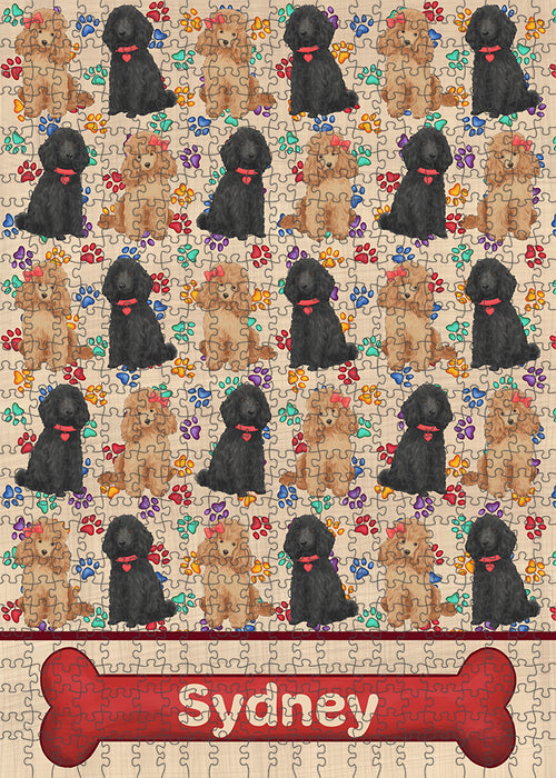 Rainbow Paw Print Poodle Dogs Puzzle  PUZL97936