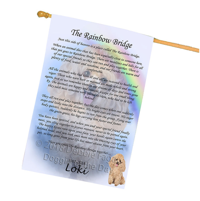 Rainbow Bridge Poodle Dog House Flag FLG56375