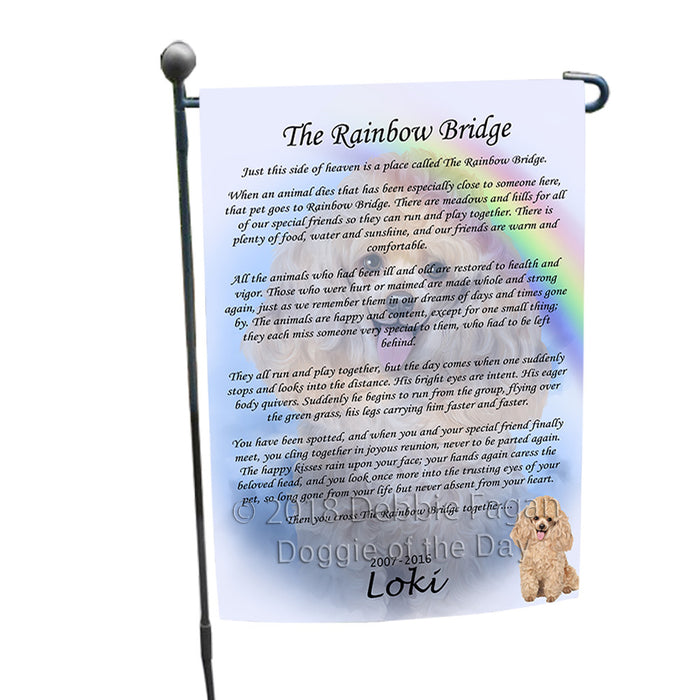 Rainbow Bridge Poodle Dog Garden Flag GFLG56239