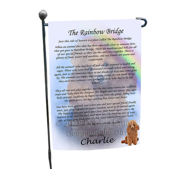 Rainbow Bridge Poodle Dog Garden Flag GFLG56240