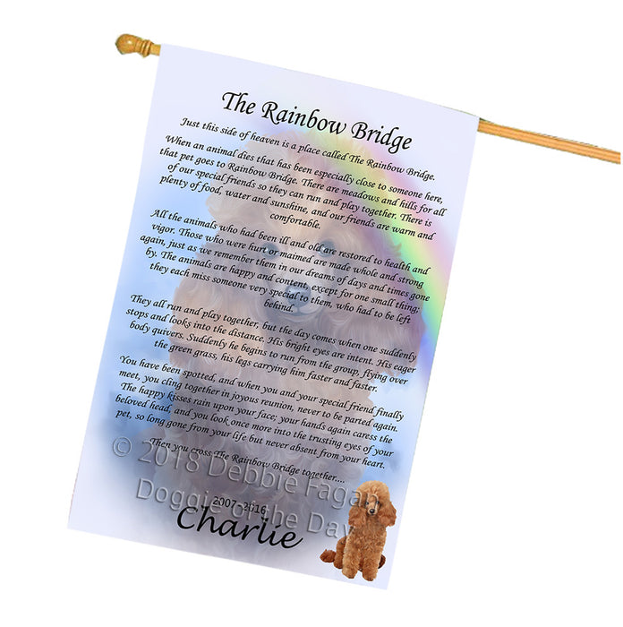 Rainbow Bridge Poodle Dog House Flag FLG56376