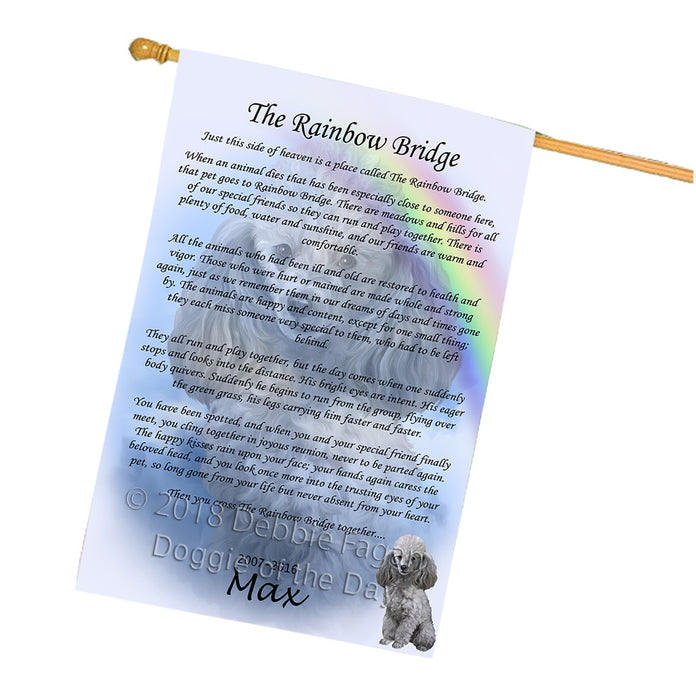 Rainbow Bridge Poodle Dog House Flag FLG56377