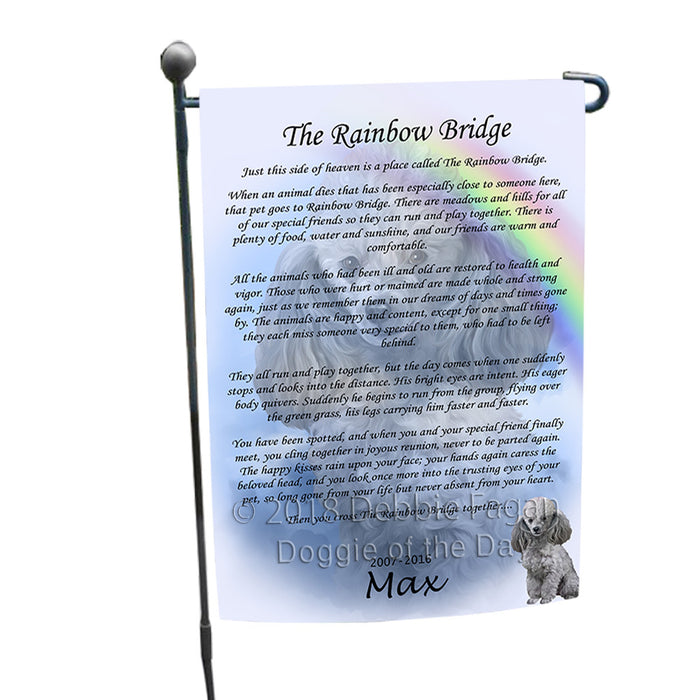 Rainbow Bridge Poodle Dog Garden Flag GFLG56241